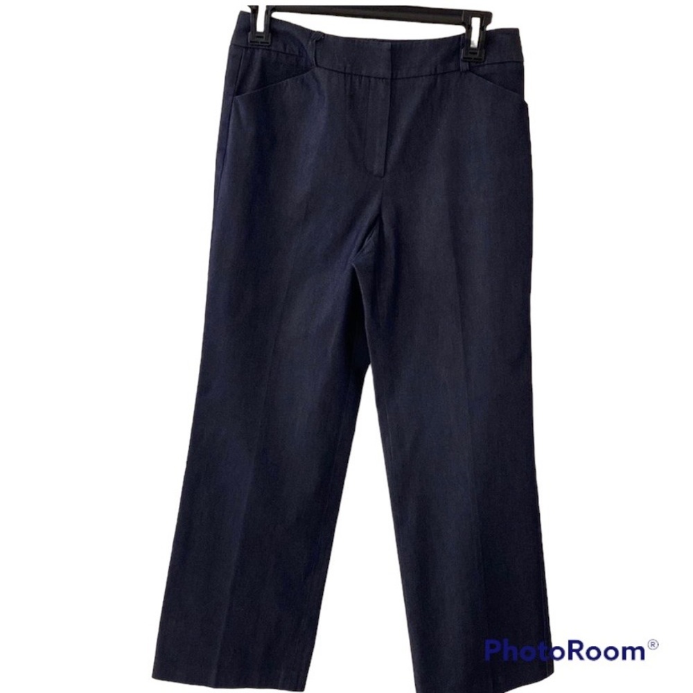 Talbots Dark Navy Straight-Leg Trousers